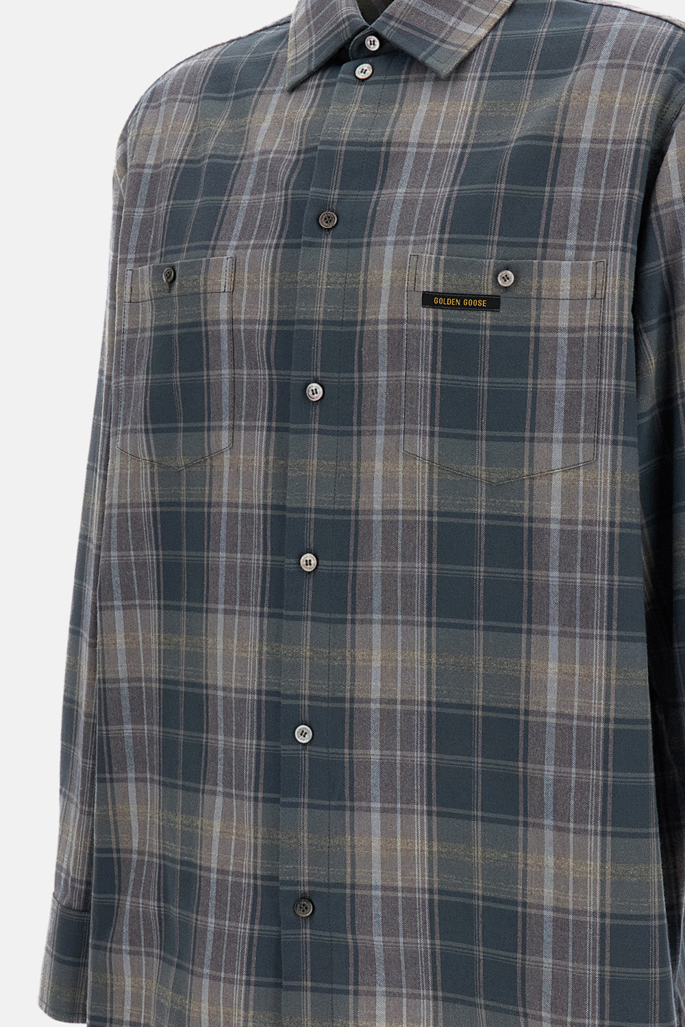 Golden Goose Men Journey Checked Cotton  Shirt GOLDEN GOOSE