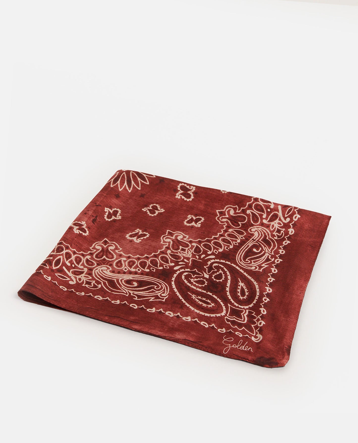 Golden Goose Women Golden Foulard Paisley Print Silk GOLDEN GOOSE