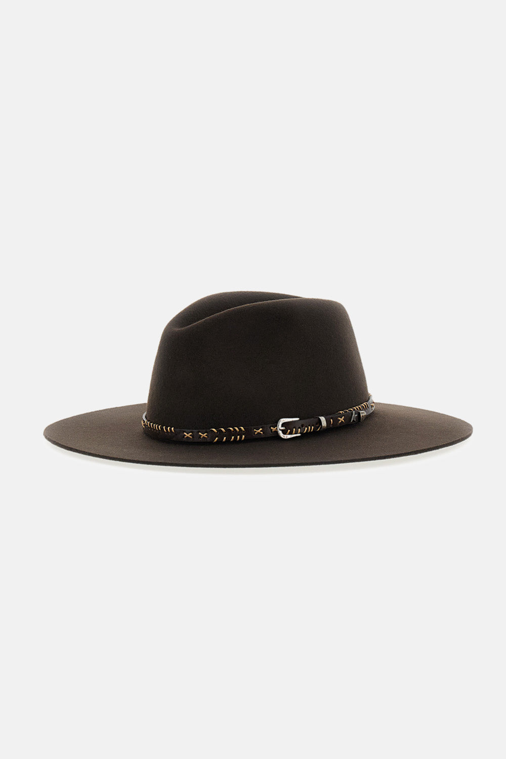 Golden Goose Women Felt Fedora Hat With Leather Strap GOLDEN GOOSE