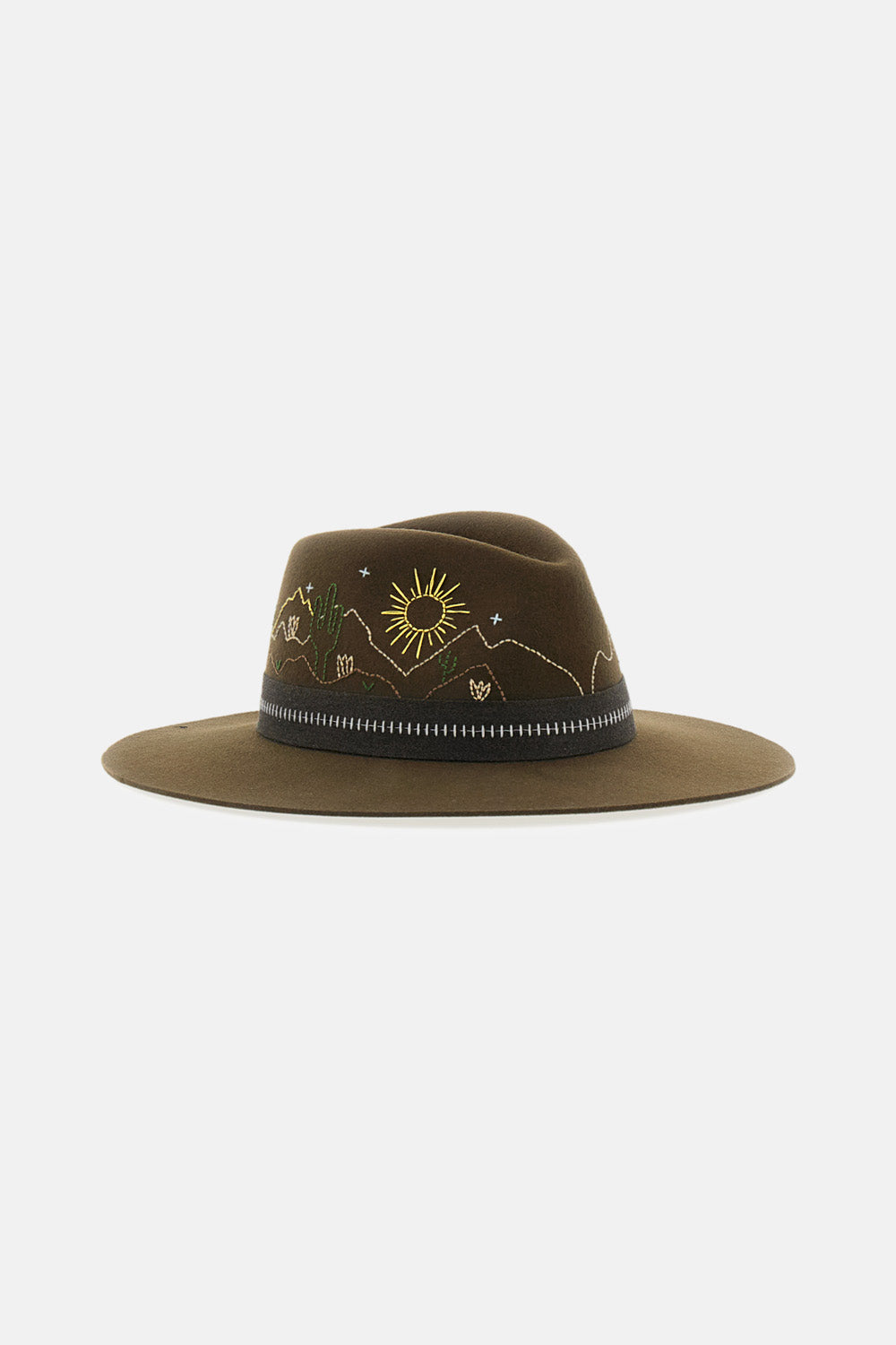 Golden Goose Women Felt Fedora Hat With Embroidery GOLDEN GOOSE