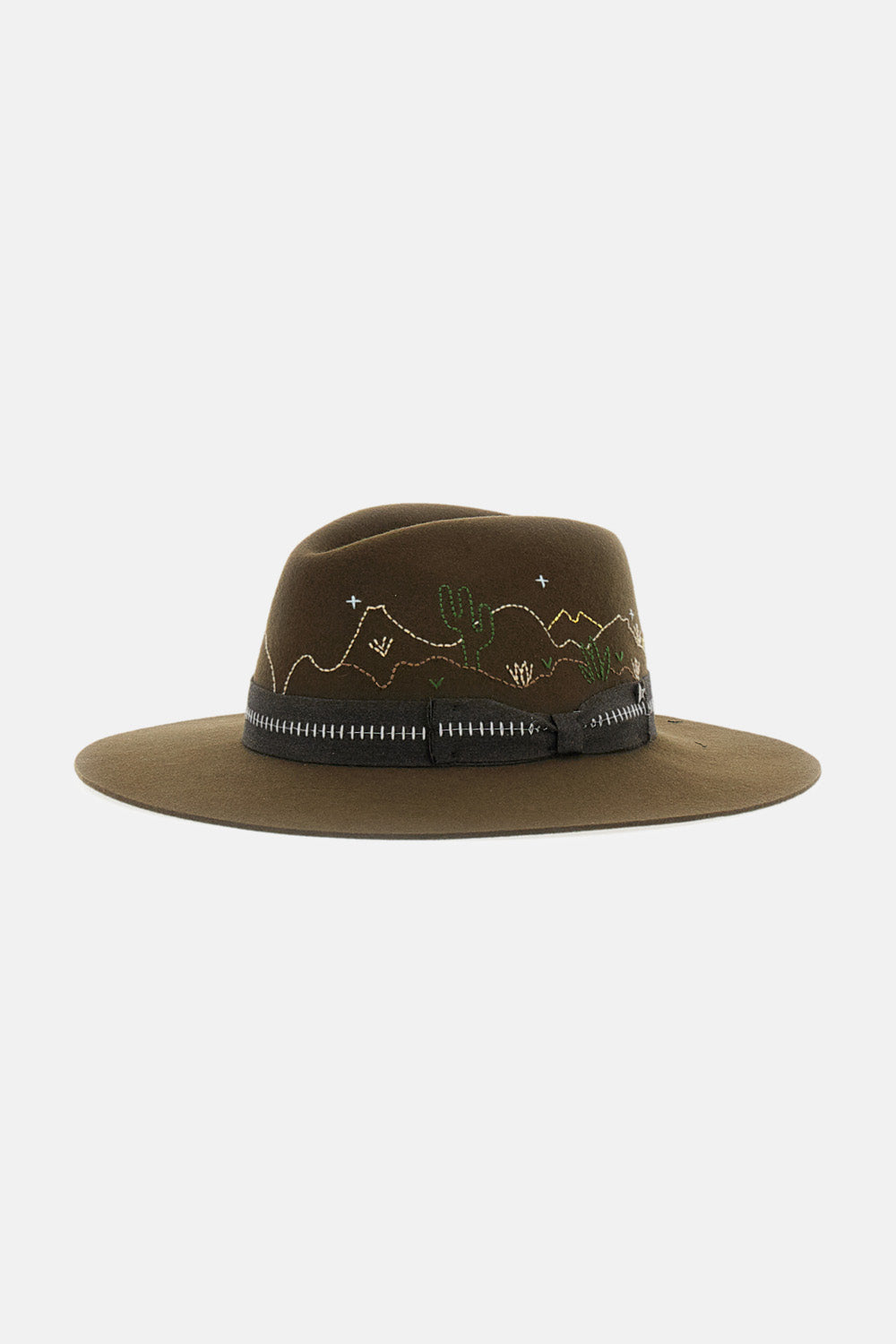 Golden Goose Women Felt Fedora Hat With Embroidery GOLDEN GOOSE