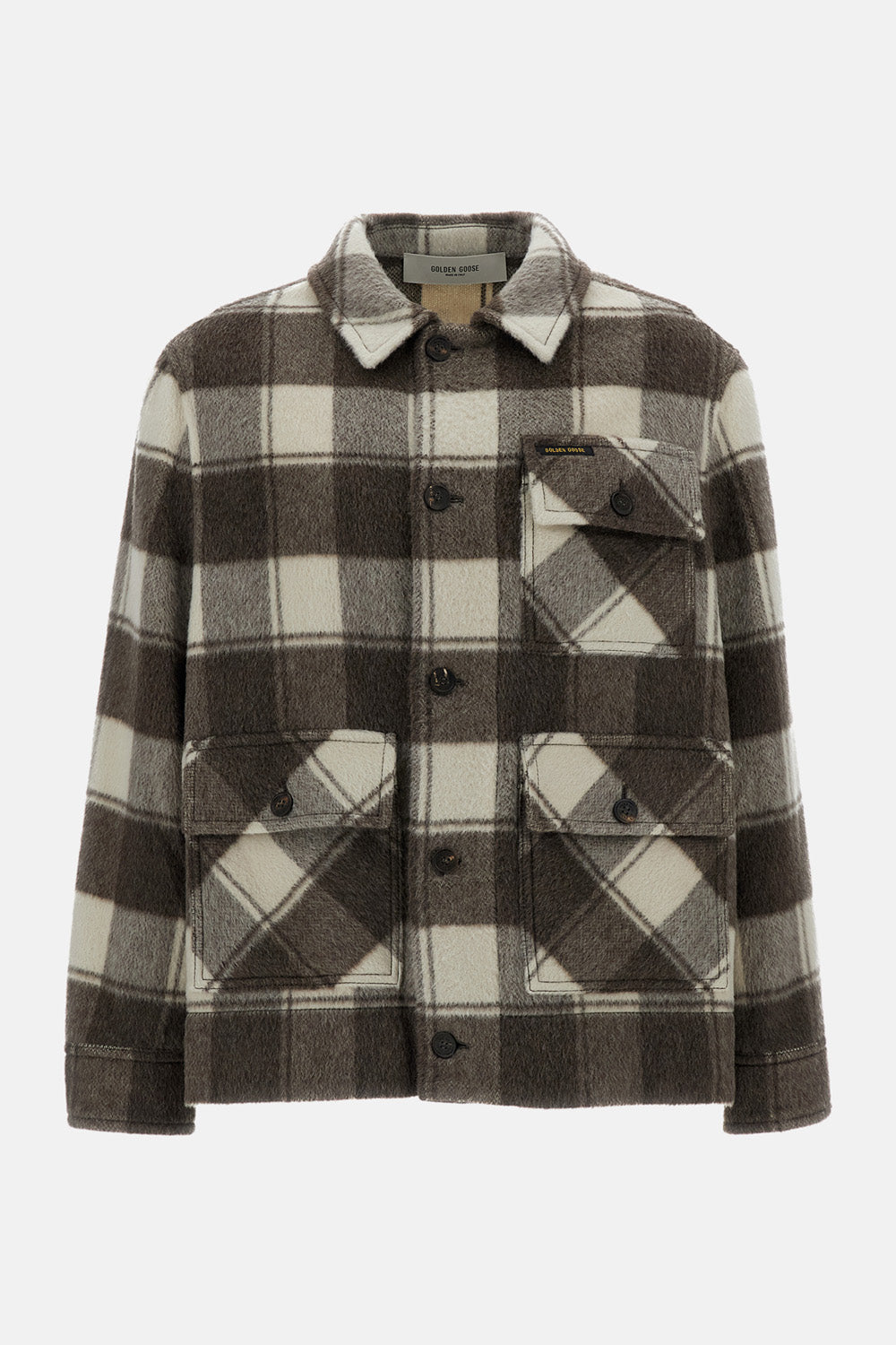 Golden Goose Men Journey Check Boxy Shirt Jacket GOLDEN GOOSE