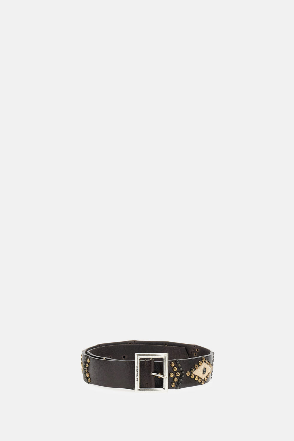 Golden Goose Women Belt Sierra Washed Leather With Horsy Details And Studs GOLDEN GOOSE