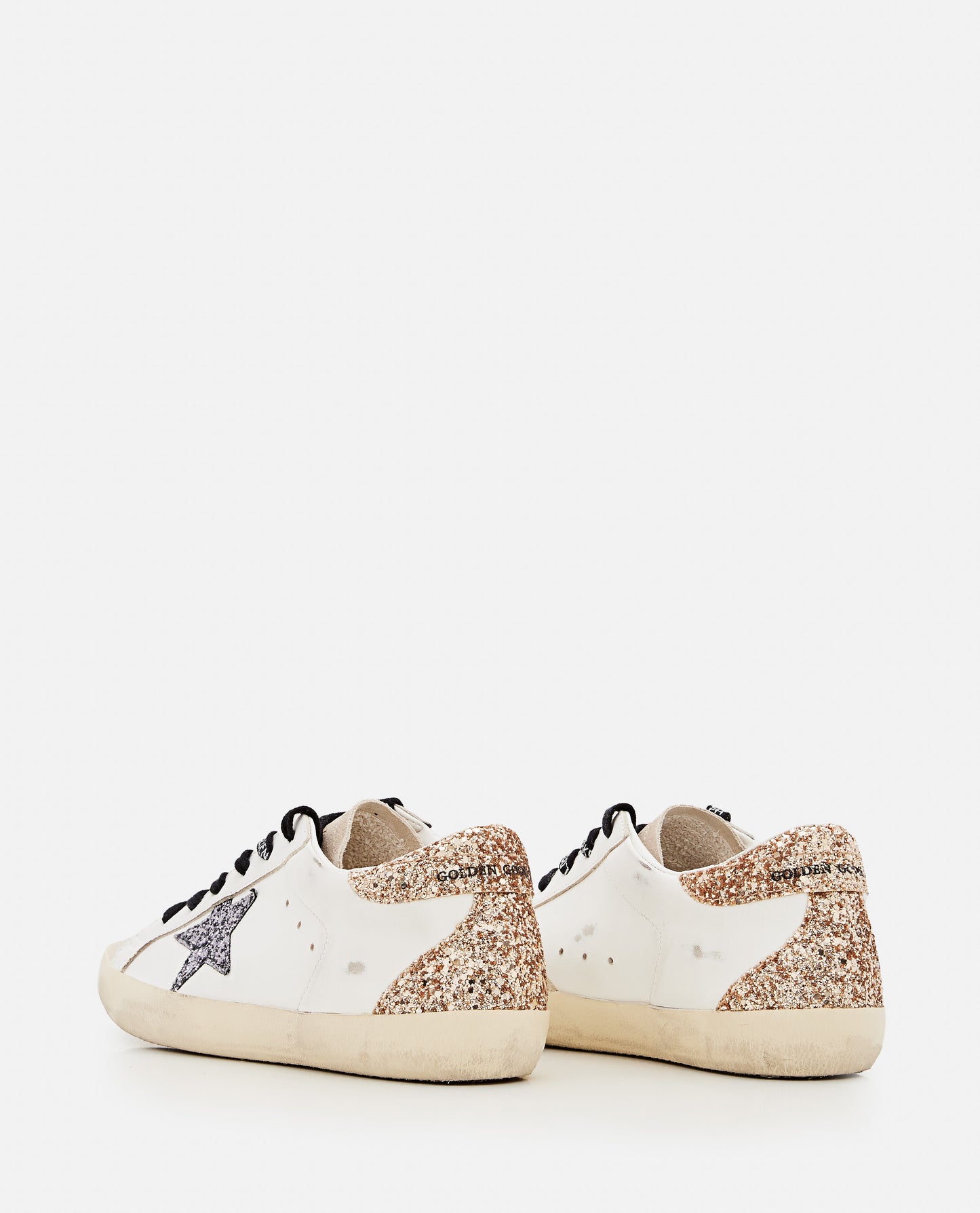 Golden Goose Women Super Star Leather And Glitter Sneakers GOLDEN GOOSE
