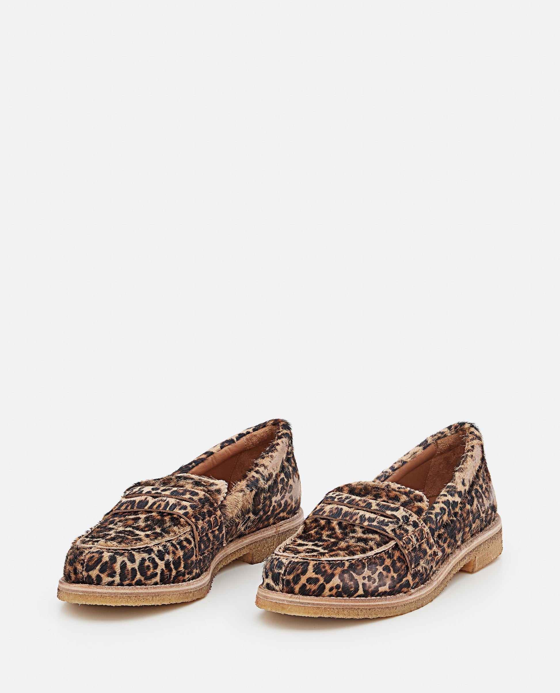 Golden Goose Women Jerry Leopard Print Horsy Leather  Loafers GOLDEN GOOSE