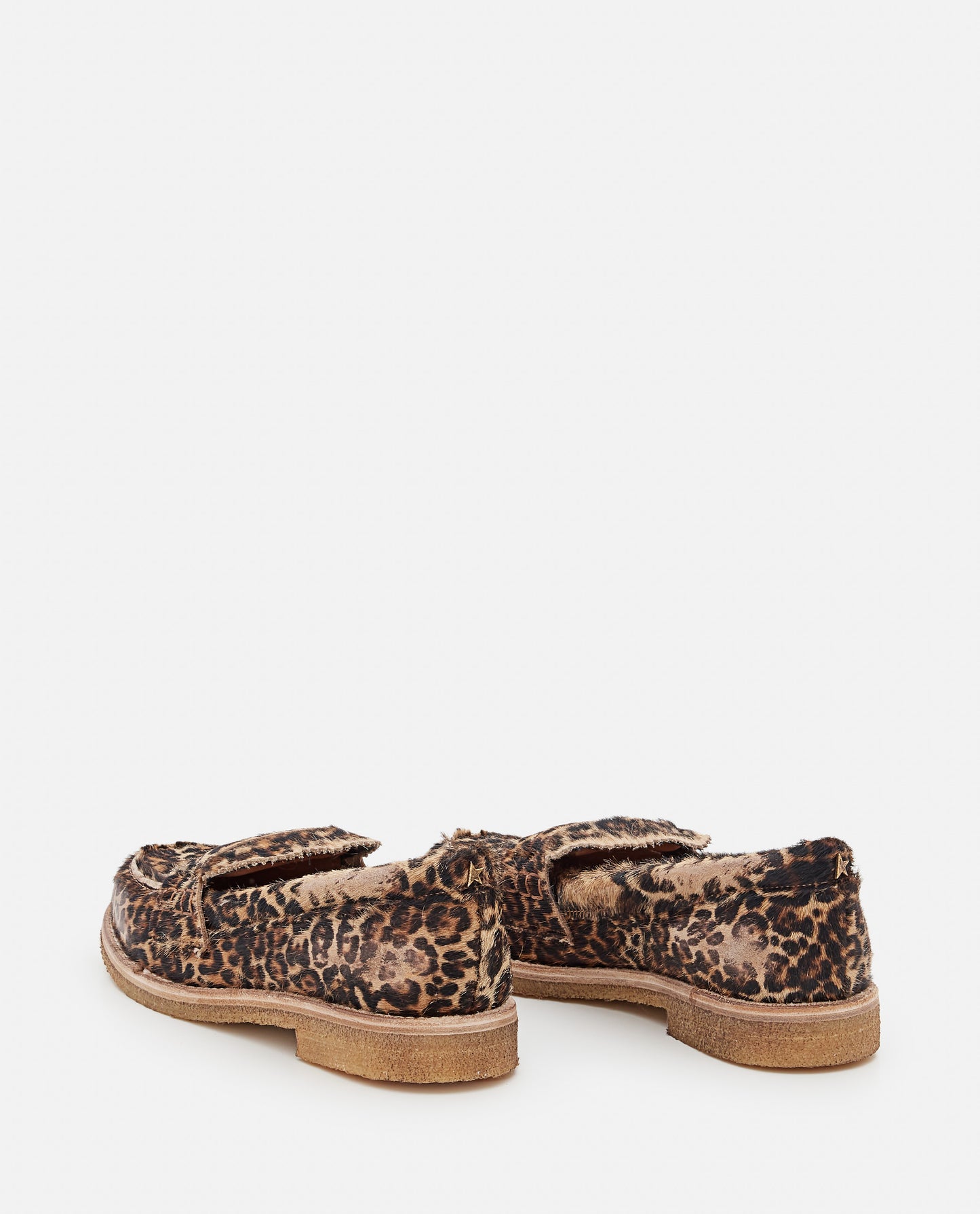 Golden Goose Women Jerry Leopard Print Horsy Leather  Loafers GOLDEN GOOSE