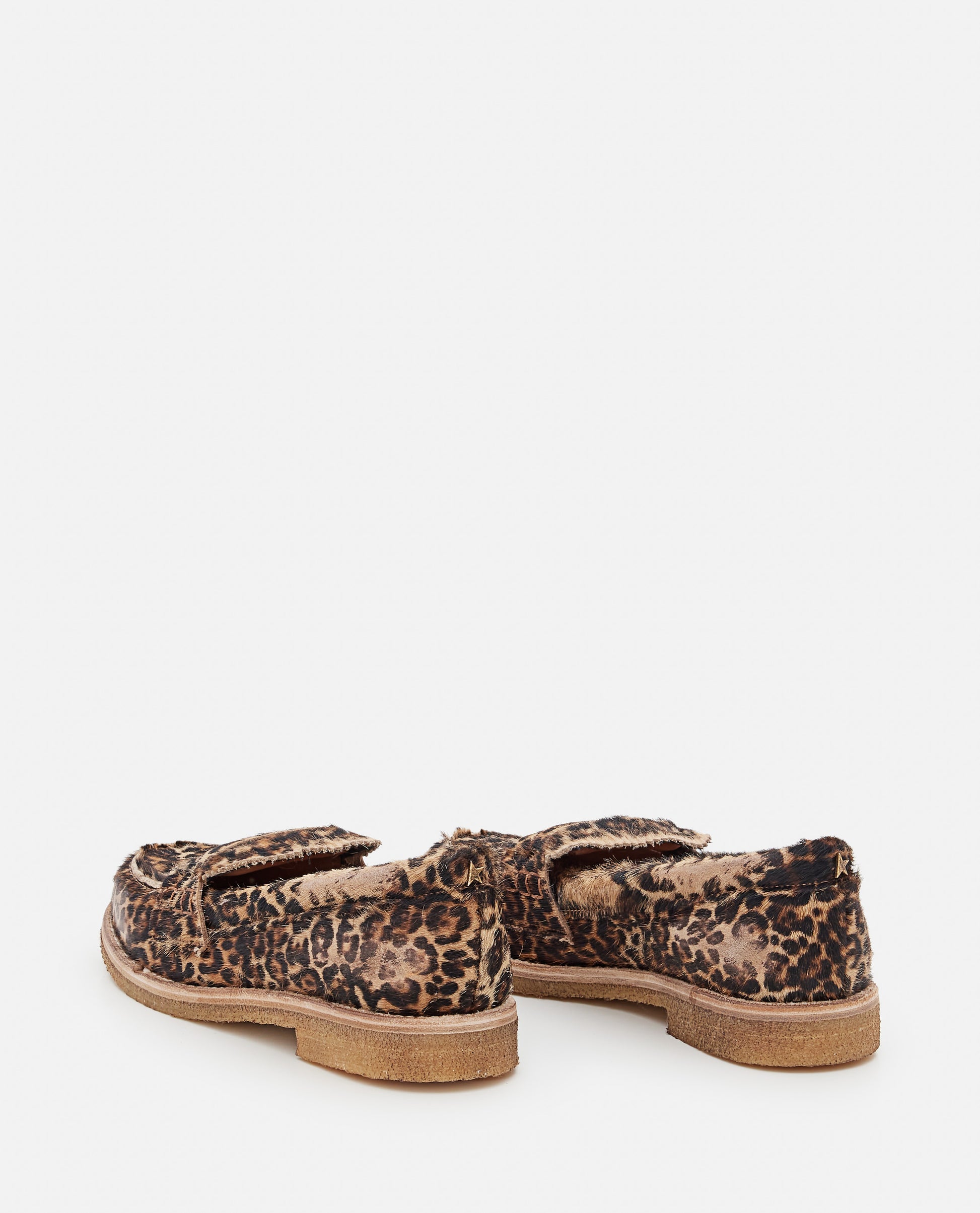 Golden Goose Women Jerry Leopard Print Horsy Leather  Loafers GOLDEN GOOSE