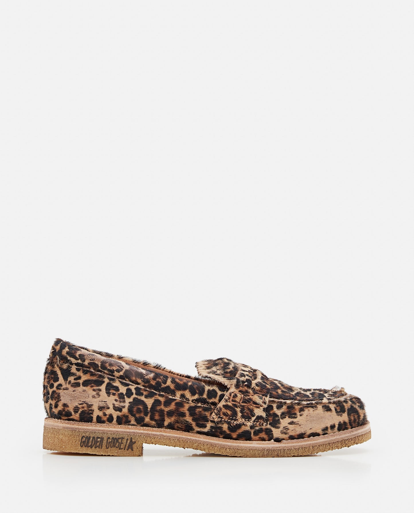 Golden Goose Women Jerry Leopard Print Horsy Leather  Loafers GOLDEN GOOSE