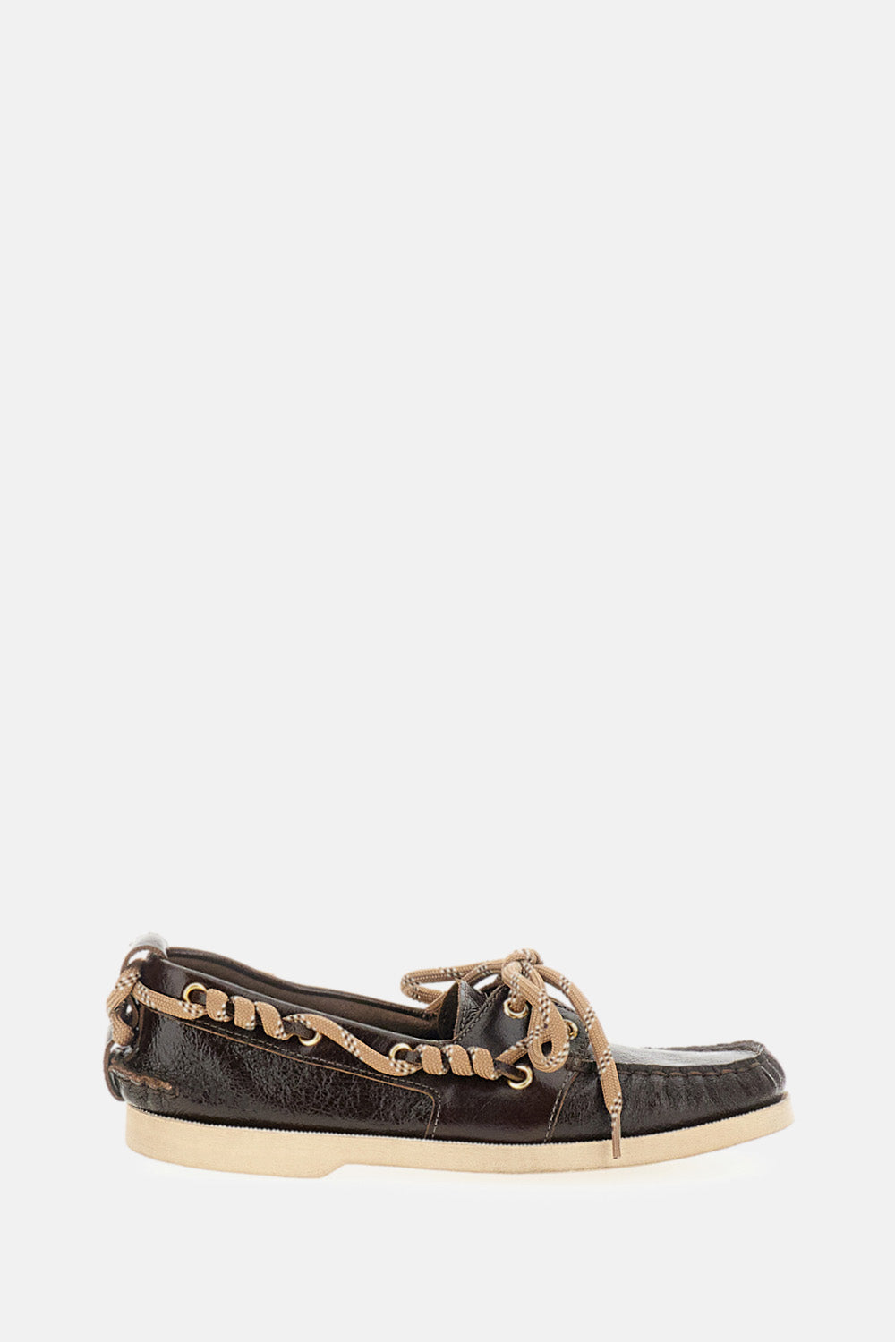 Golden Goose Women Boat Mocassin Wrinkled Leather GOLDEN GOOSE