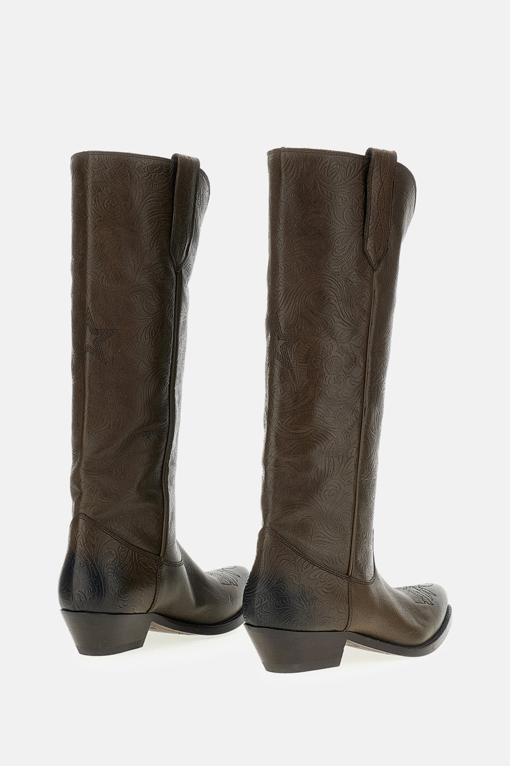 Golden Goose Women Wish Star Embossed Leather Boots GOLDEN GOOSE