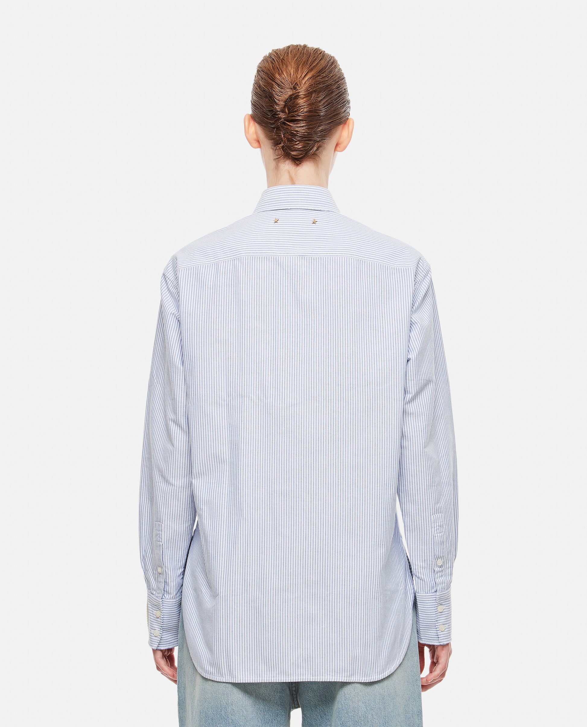Golden Goose Women Boyfriend Shirt Striped Oxford Cotton GOLDEN GOOSE