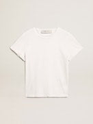 Golden Goose Women Slim T-Shirt Distressed Cotton Jersey GOLDEN GOOSE