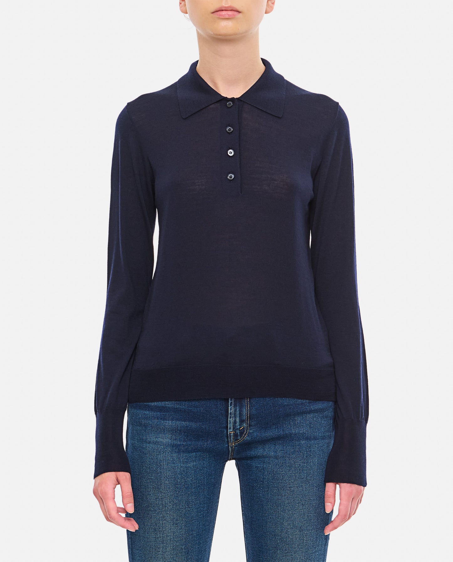 Golden Goose Women Virgin Wool Knitted Polo Shirt GOLDEN GOOSE