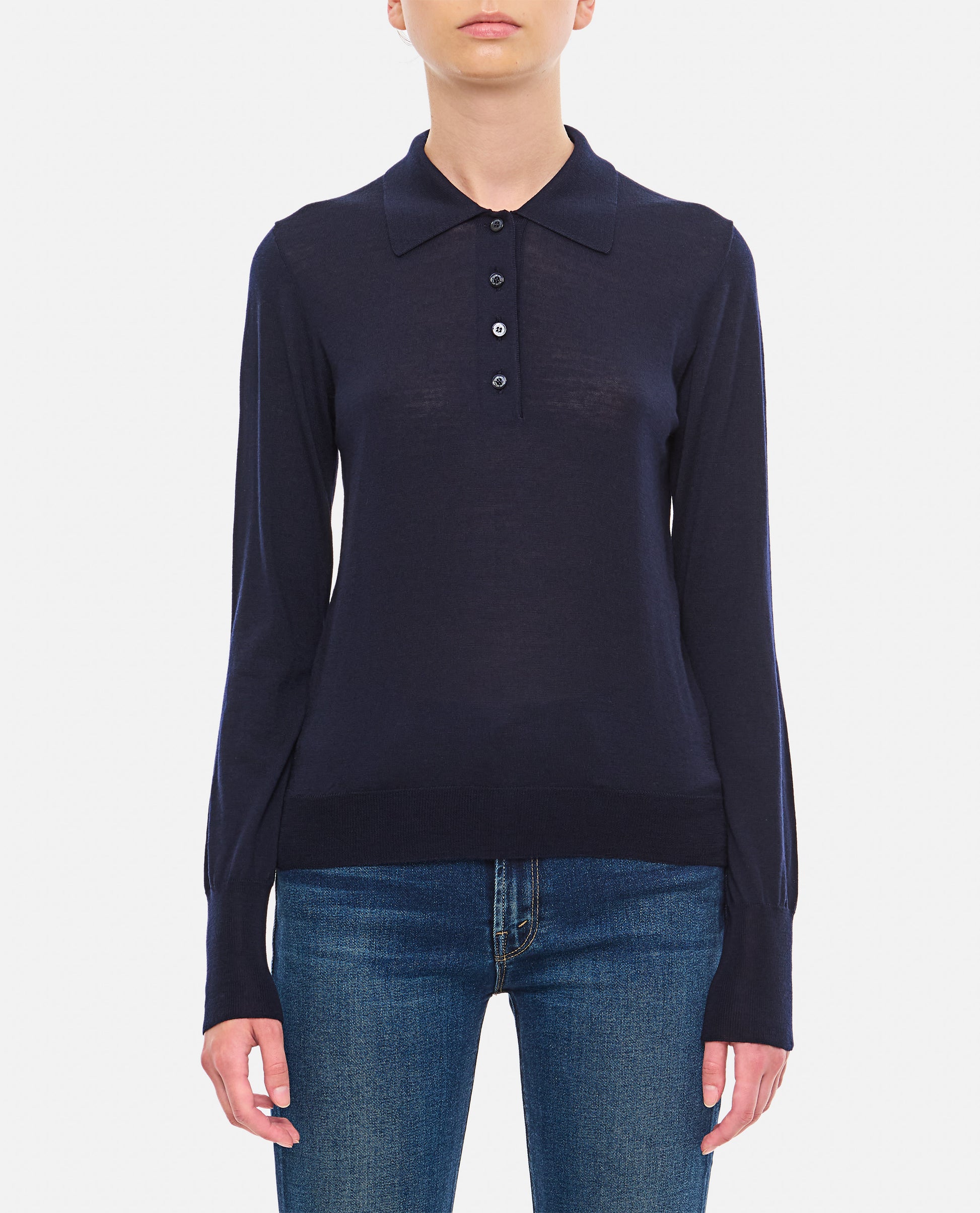 Golden Goose Women Virgin Wool Knitted Polo Shirt GOLDEN GOOSE