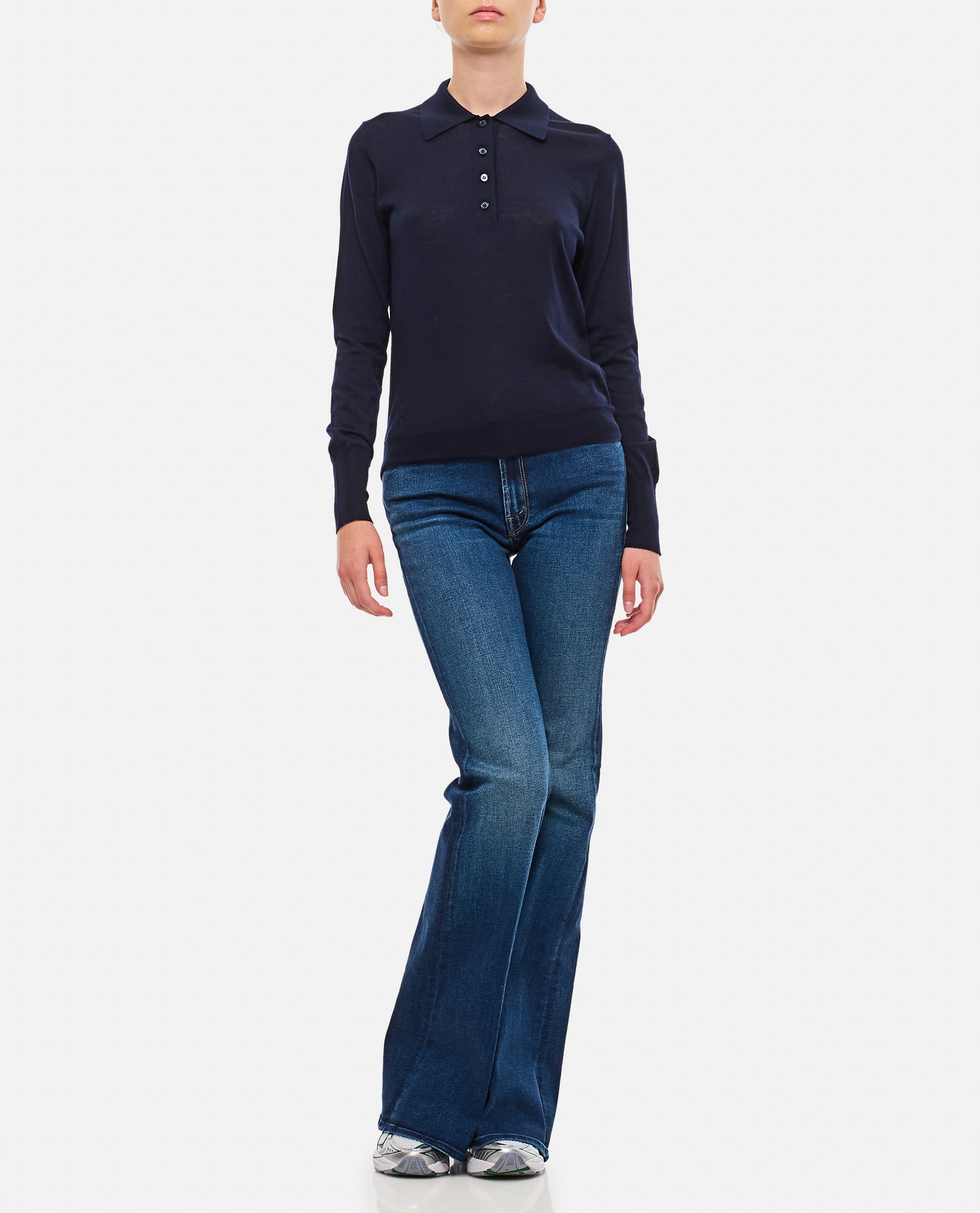 Golden Goose Women Virgin Wool Knitted Polo Shirt GOLDEN GOOSE