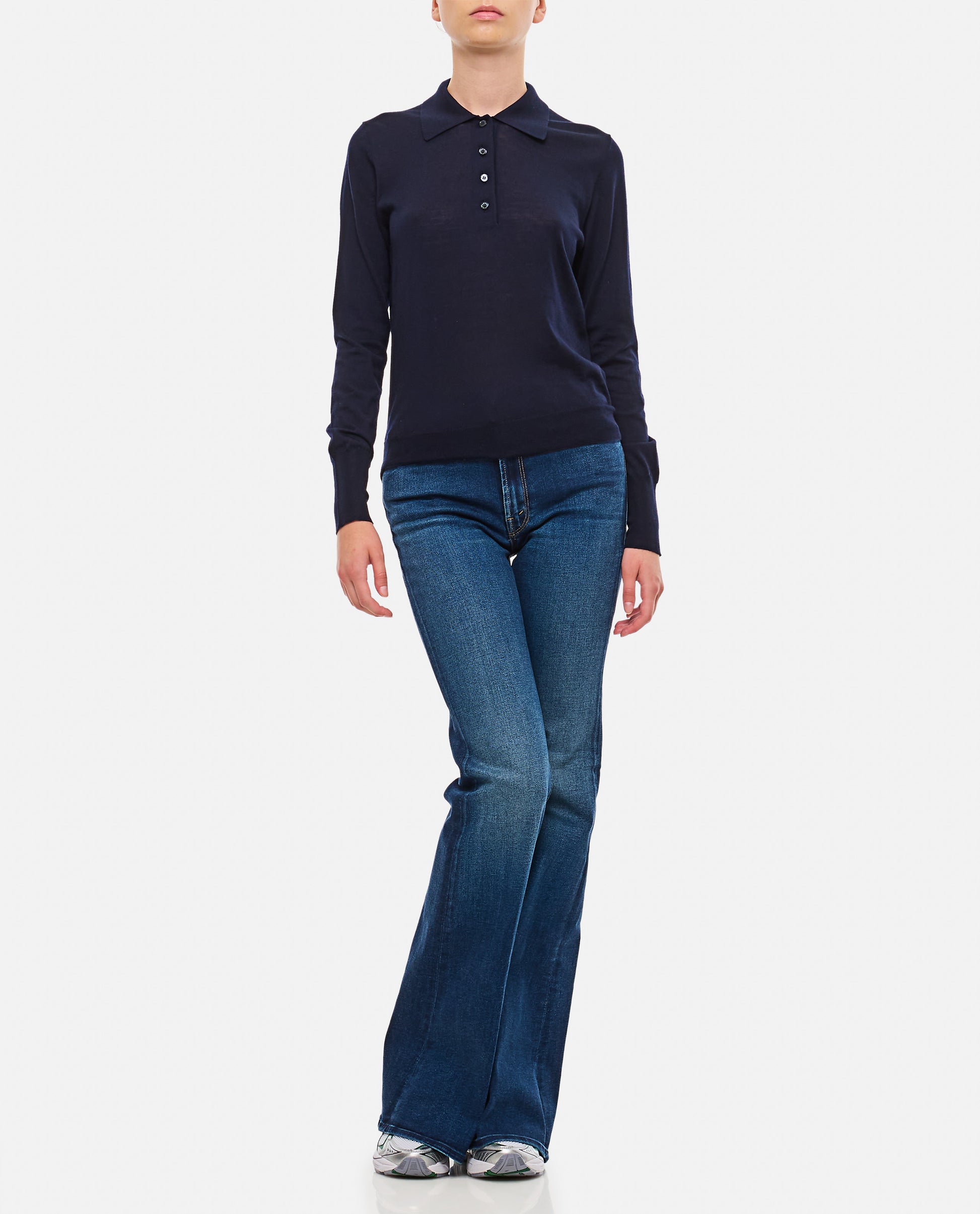 Golden Goose Women Virgin Wool Knitted Polo Shirt GOLDEN GOOSE