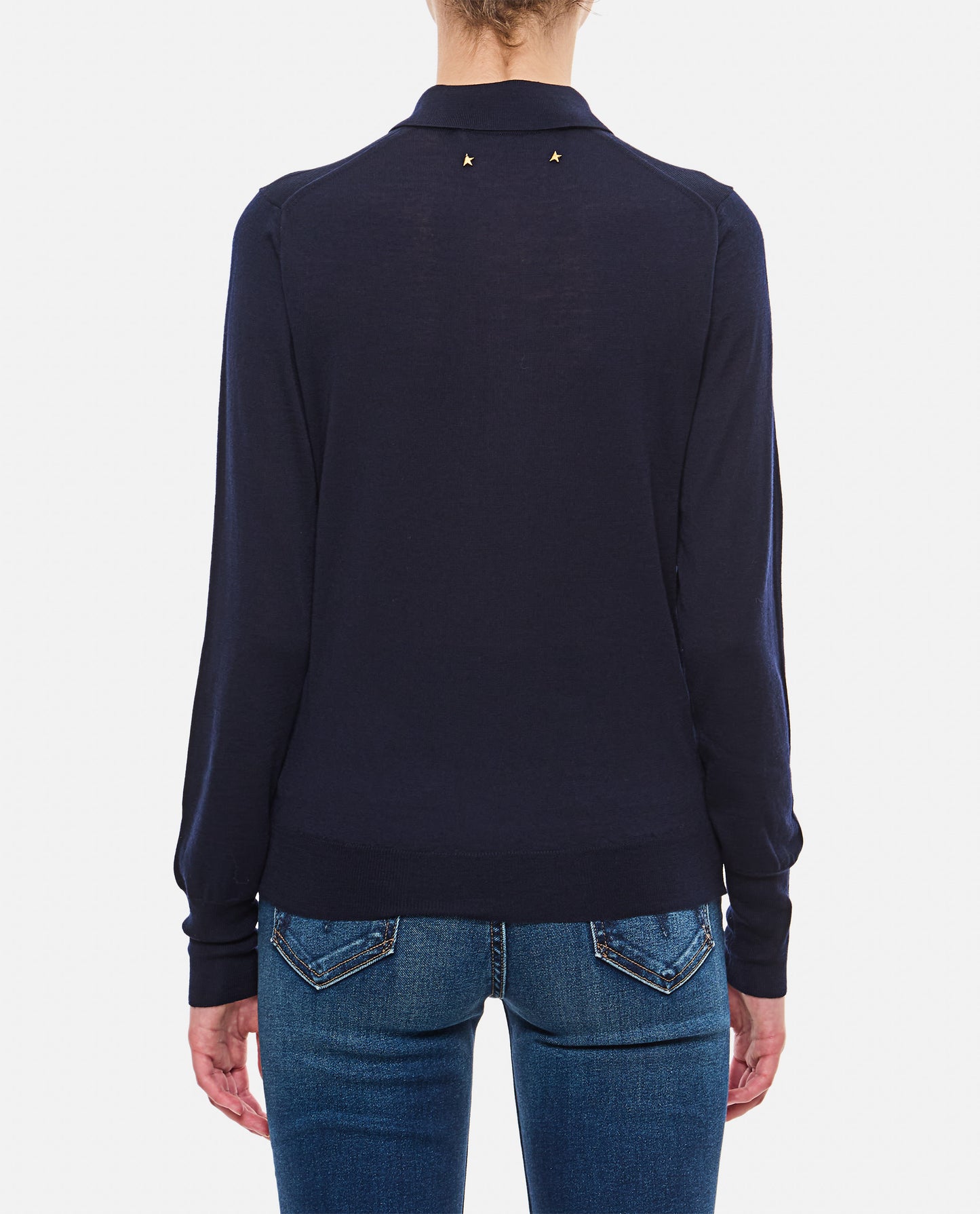 Golden Goose Women Virgin Wool Knitted Polo Shirt GOLDEN GOOSE