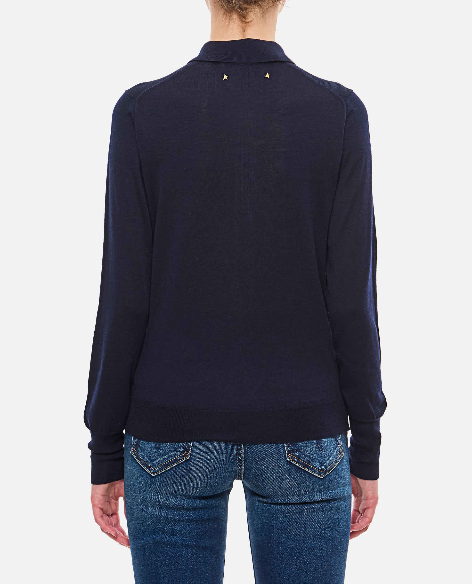Golden Goose Women Virgin Wool Knitted Polo Shirt GOLDEN GOOSE