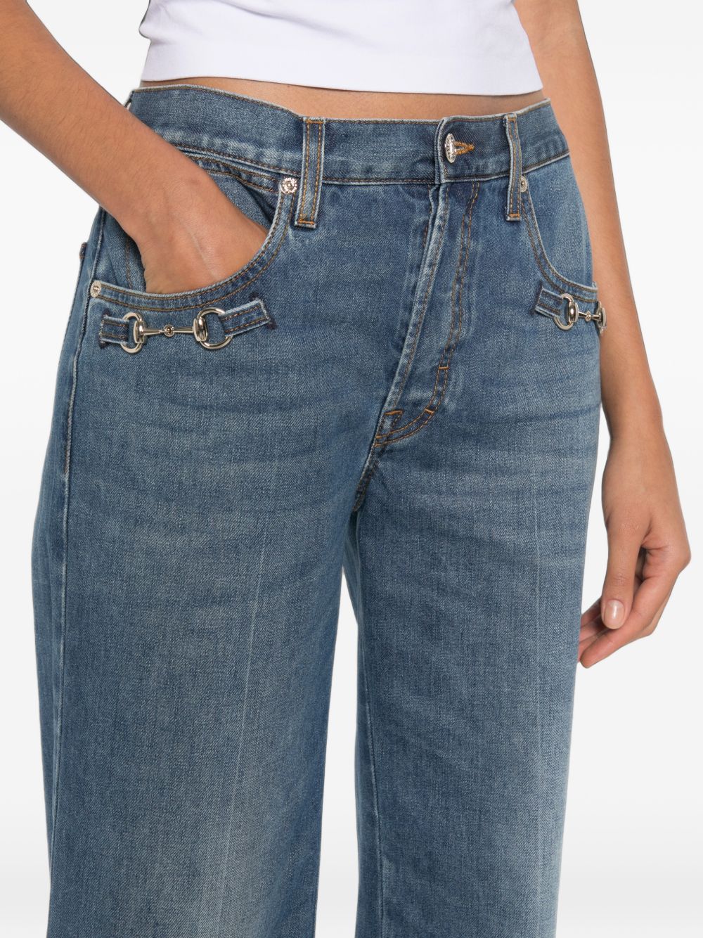 Gucci Women Denim Cotton Jeans GUCCI