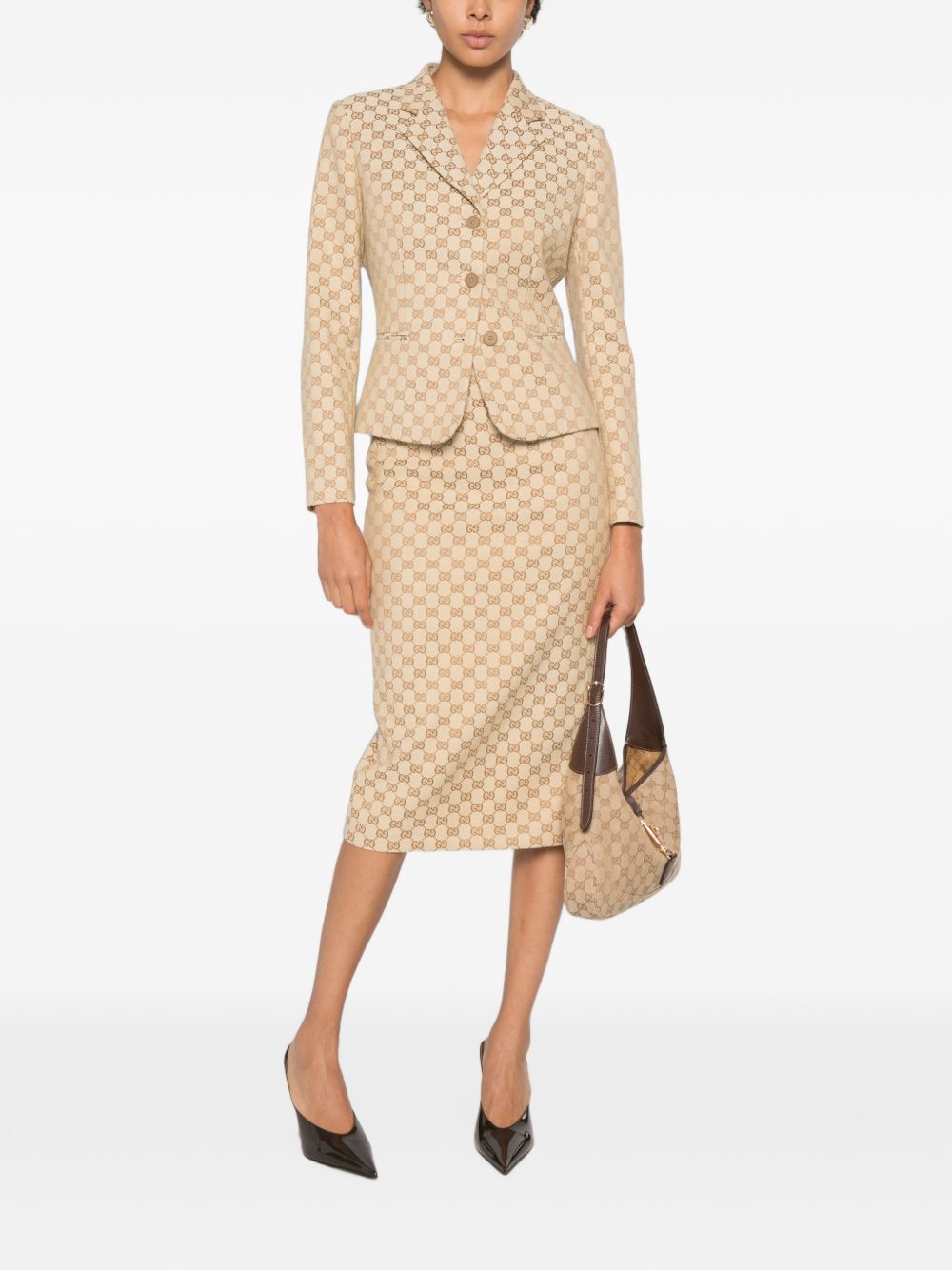 Gucci Women Gg Cotton Midi Skirt GUCCI