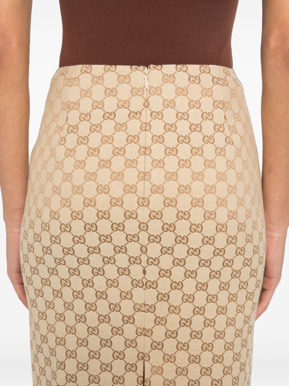 Gucci Women Gg Cotton Midi Skirt GUCCI