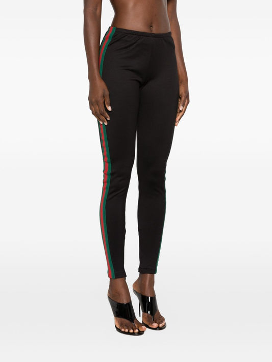 Gucci Women Web Detail Jersey Leggings GUCCI