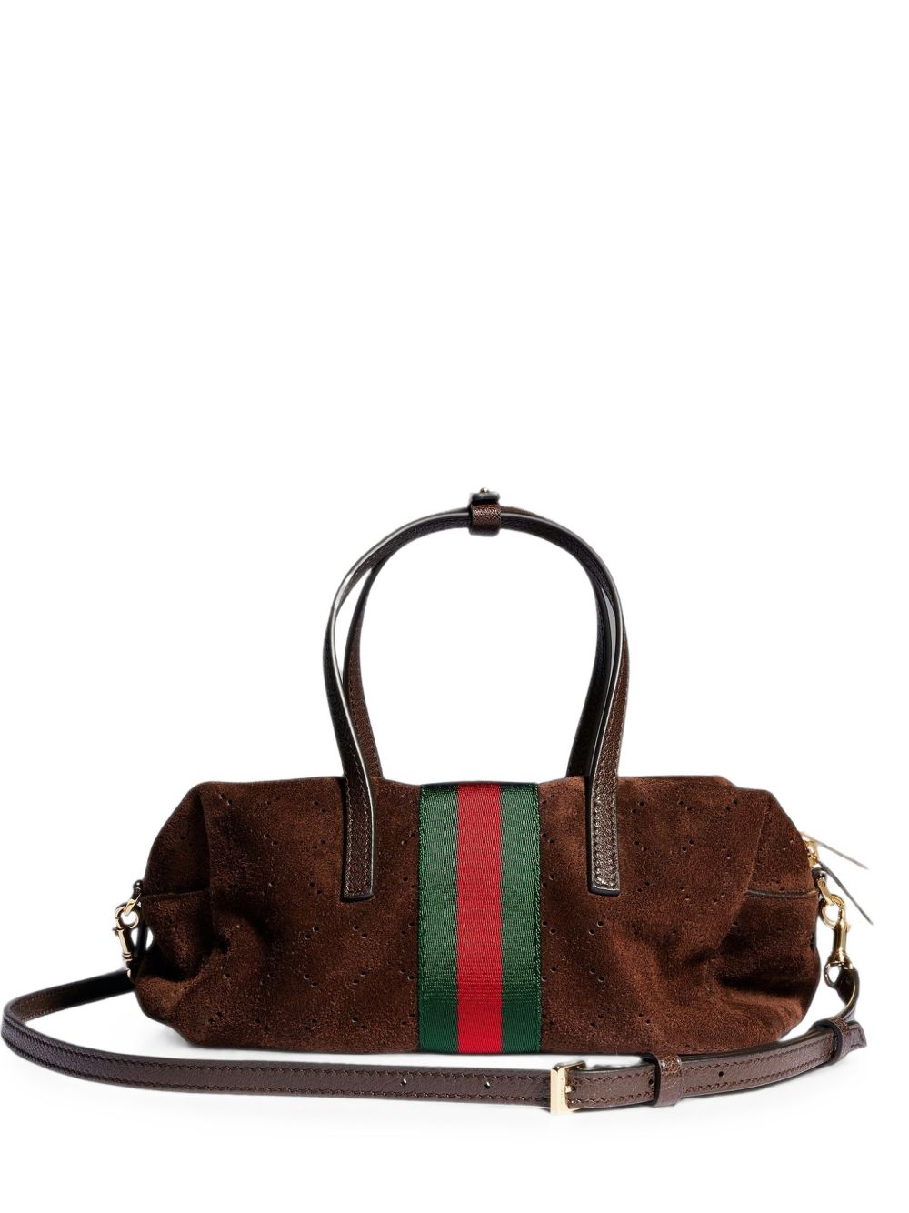 Gucci Women Web Detail Suede Leather Mini Bag GUCCI