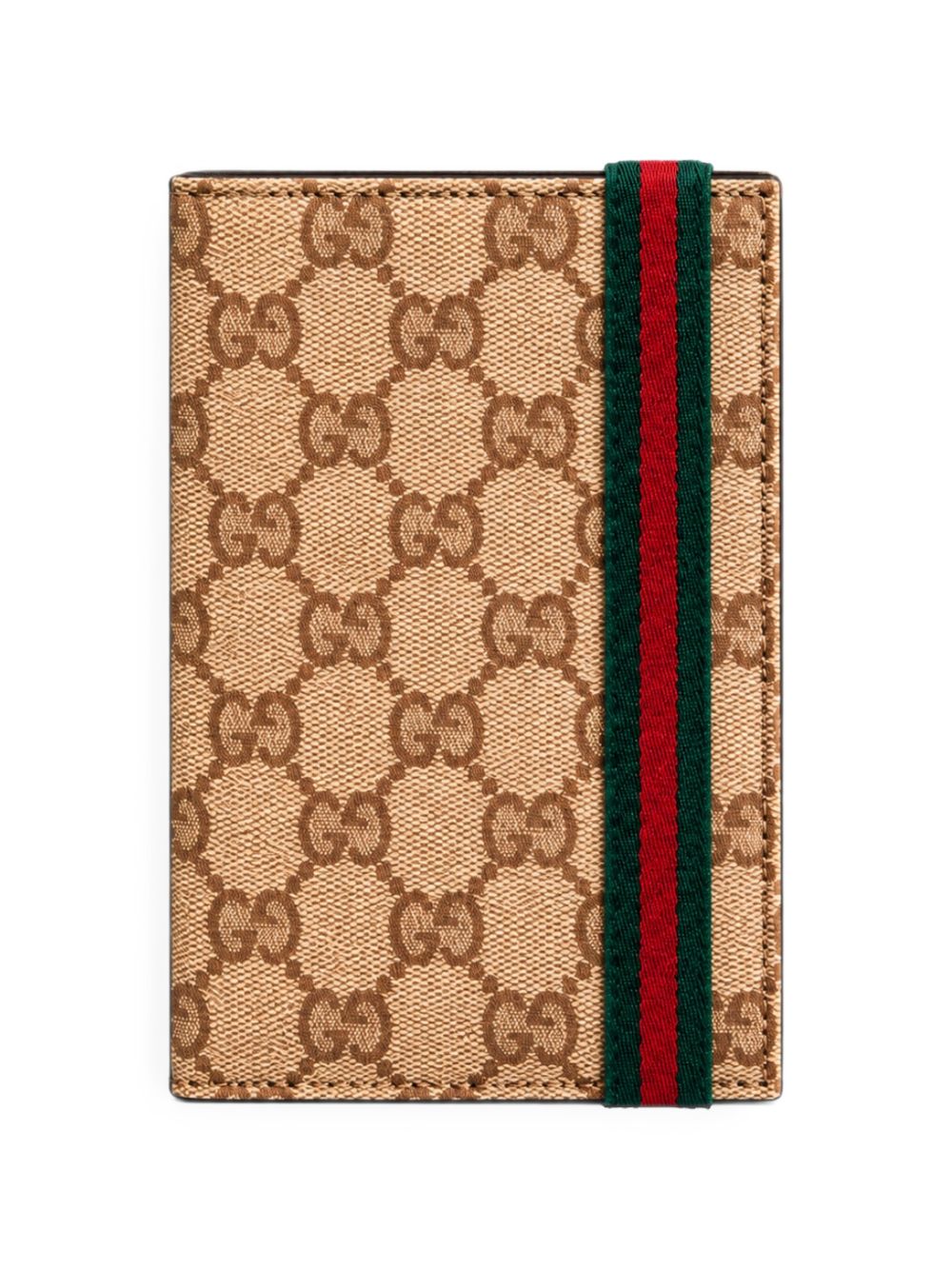 Gucci Men Gg And Web Detail Passport Case GUCCI