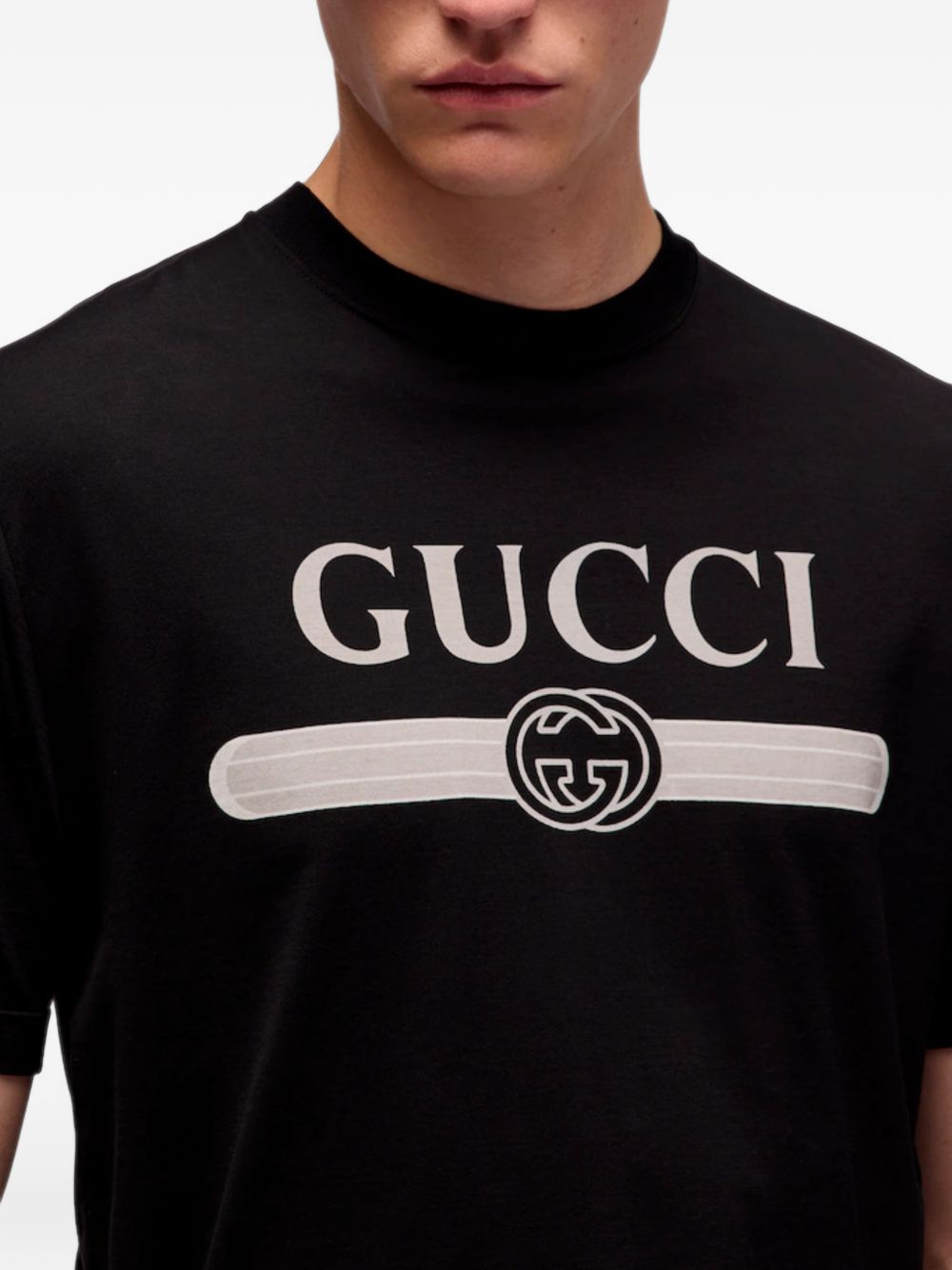 Gucci Men Logo Cotton T-Shirt GUCCI