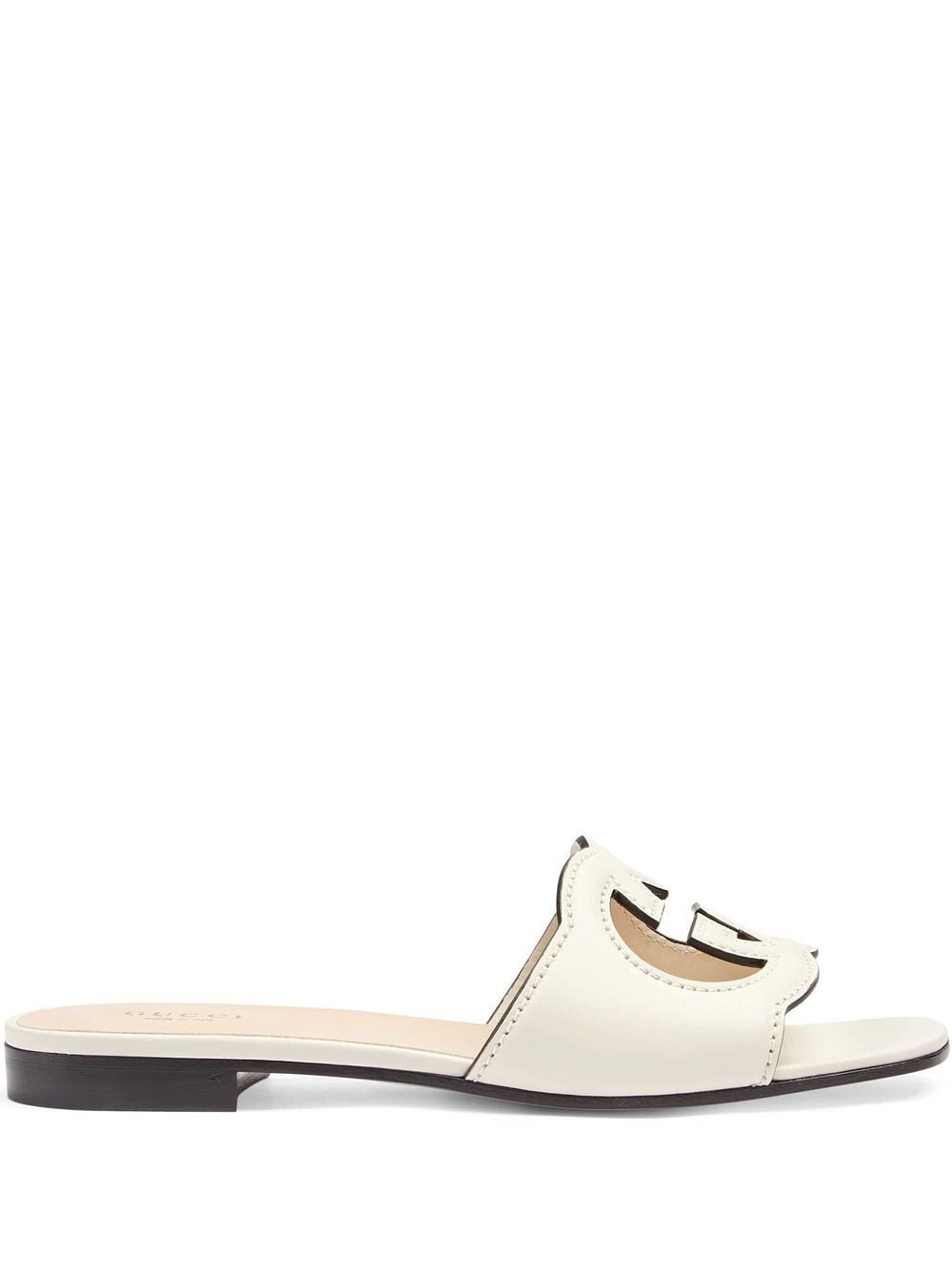 Gucci Women Gucci Cut Leather Flat Sandals GUCCI
