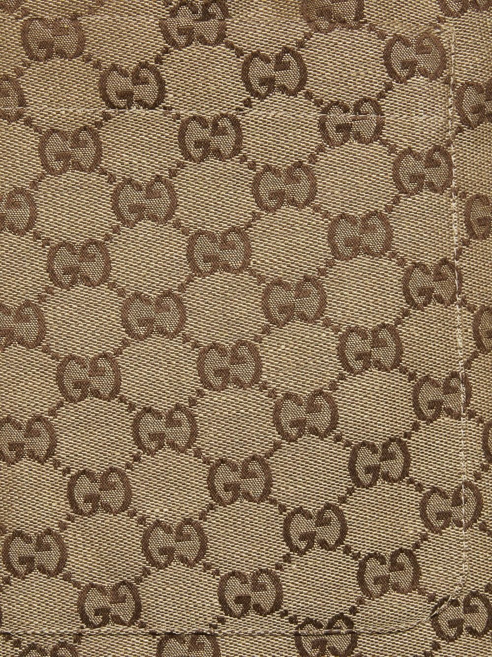 Gucci Men Gg Supreme Linen Shorts GUCCI