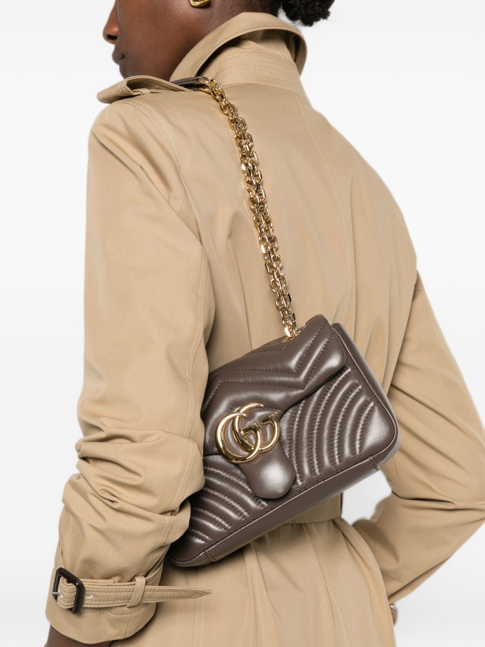 Gucci Women Gg Marmont Small Leather Shoulder Bag GUCCI