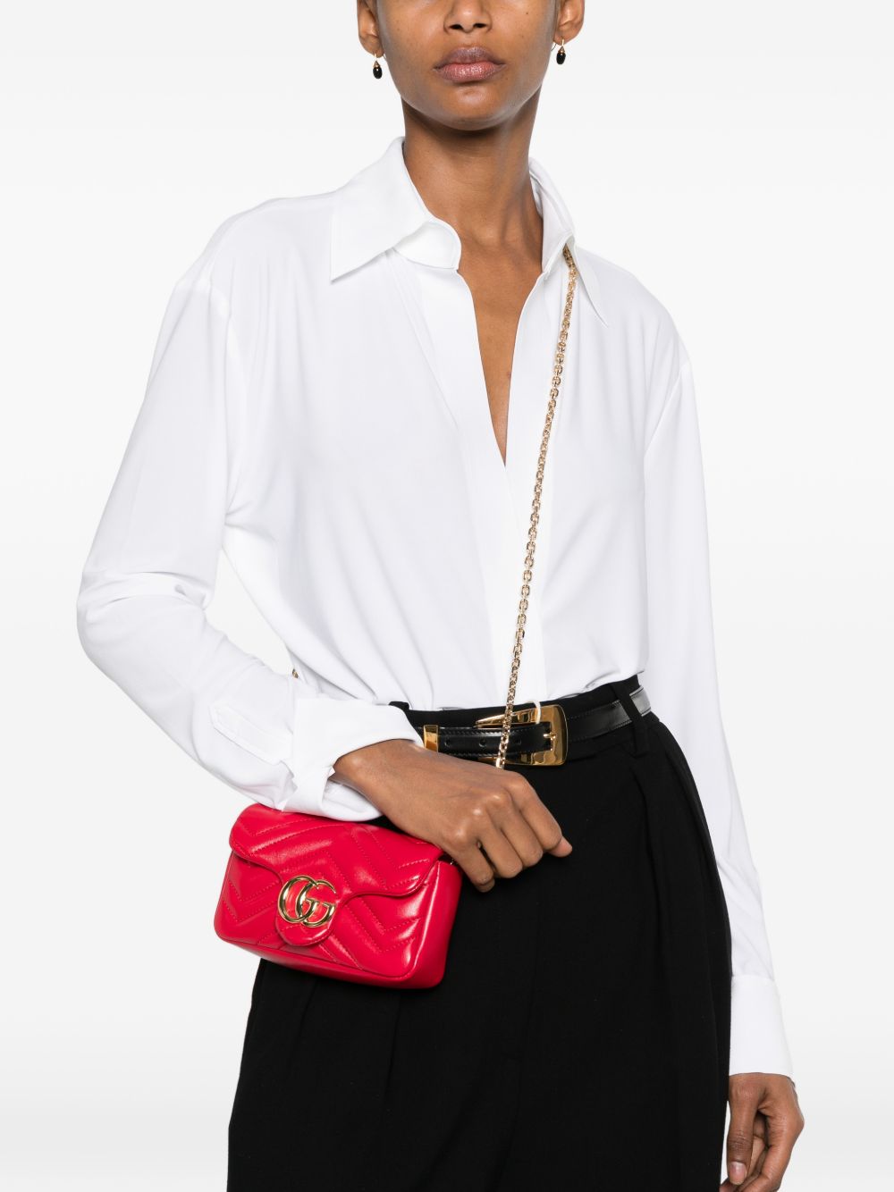 Gucci Women Gg Marmont Leather Mini Bag GUCCI