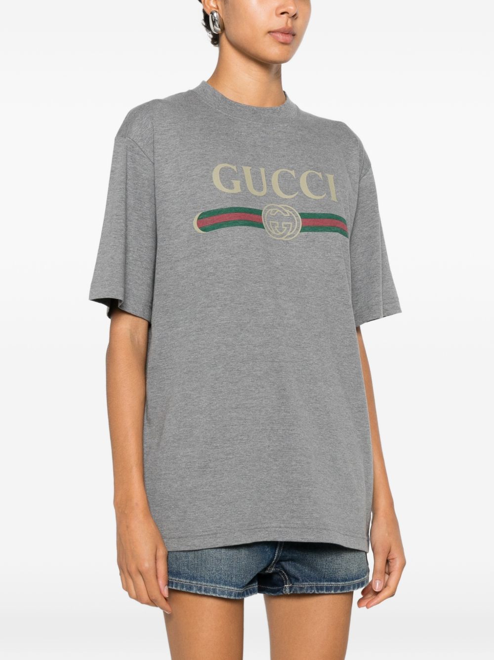 Gucci Women Logo Cotton T-Shirt GUCCI