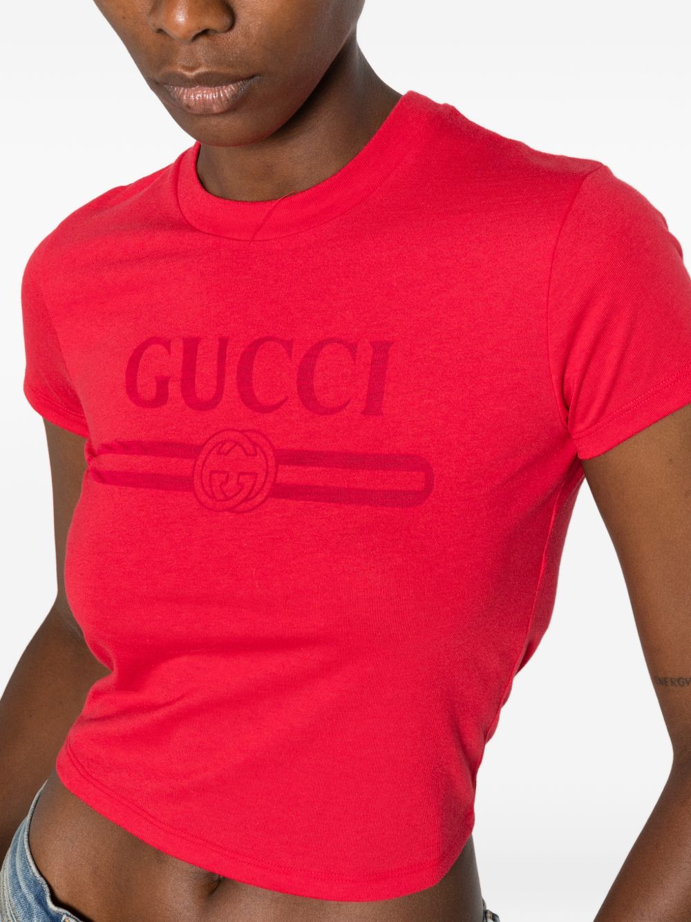 Gucci Women Logo Cotton T-Shirt GUCCI
