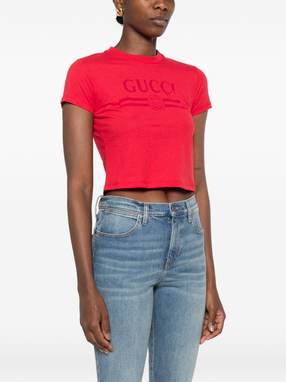 Gucci Women Logo Cotton T-Shirt GUCCI
