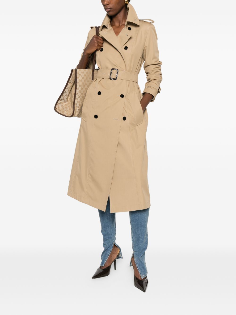 Gucci Women Cotton Long Trench Coat GUCCI