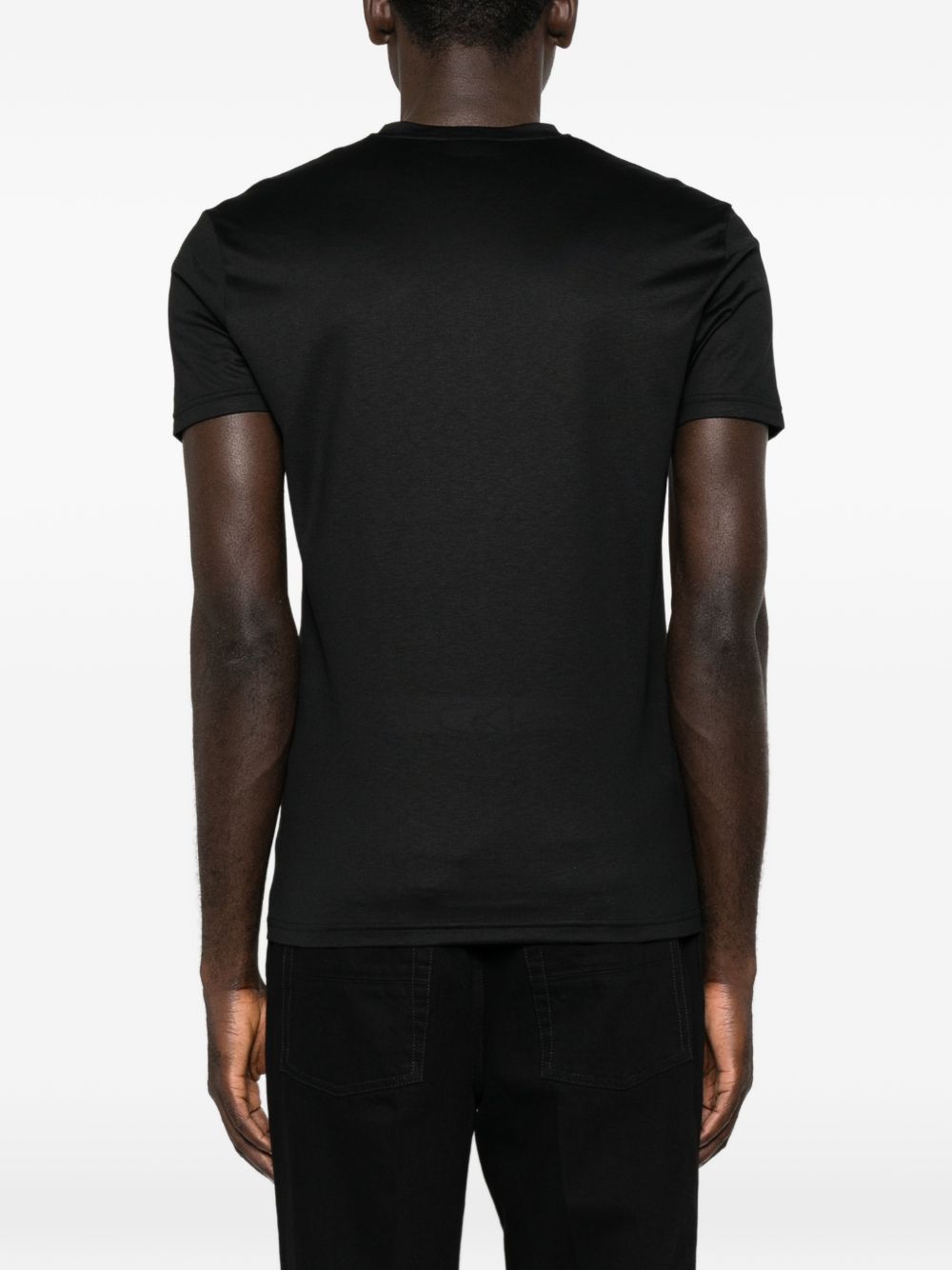 Gucci Men Silk V-Necked T-Shirt GUCCI
