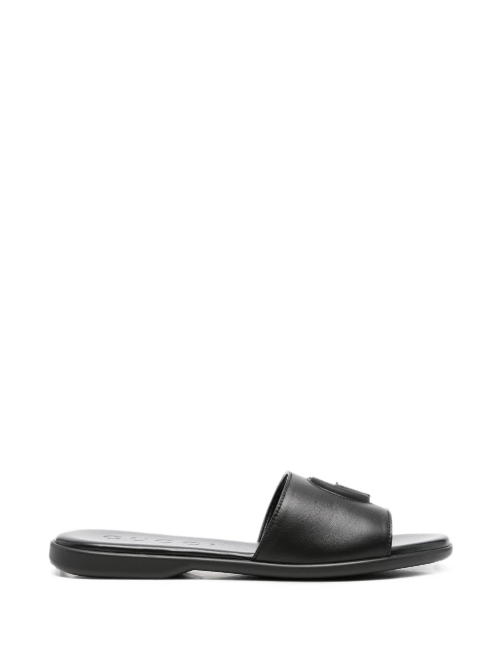 Gucci Women Double G Leather Flat Sandals GUCCI