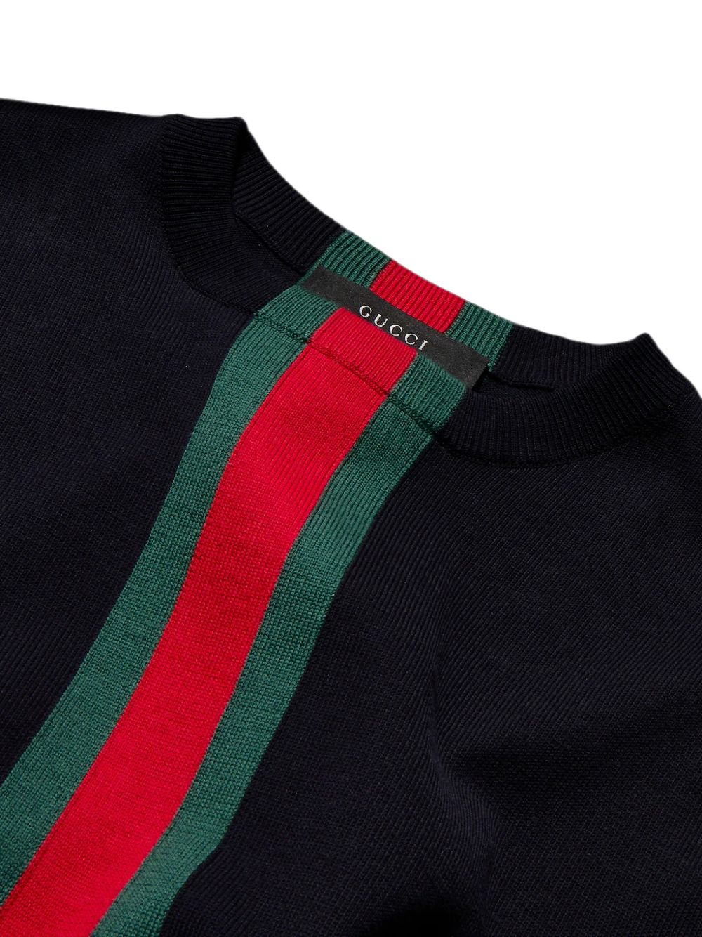 Gucci Men Web Detail Cotton T-Shirt GUCCI