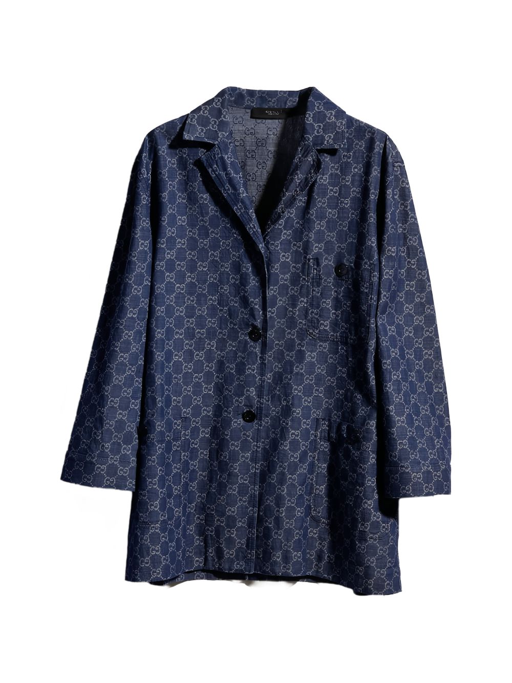 Gucci Women Gg Denim Cotton Shirt GUCCI