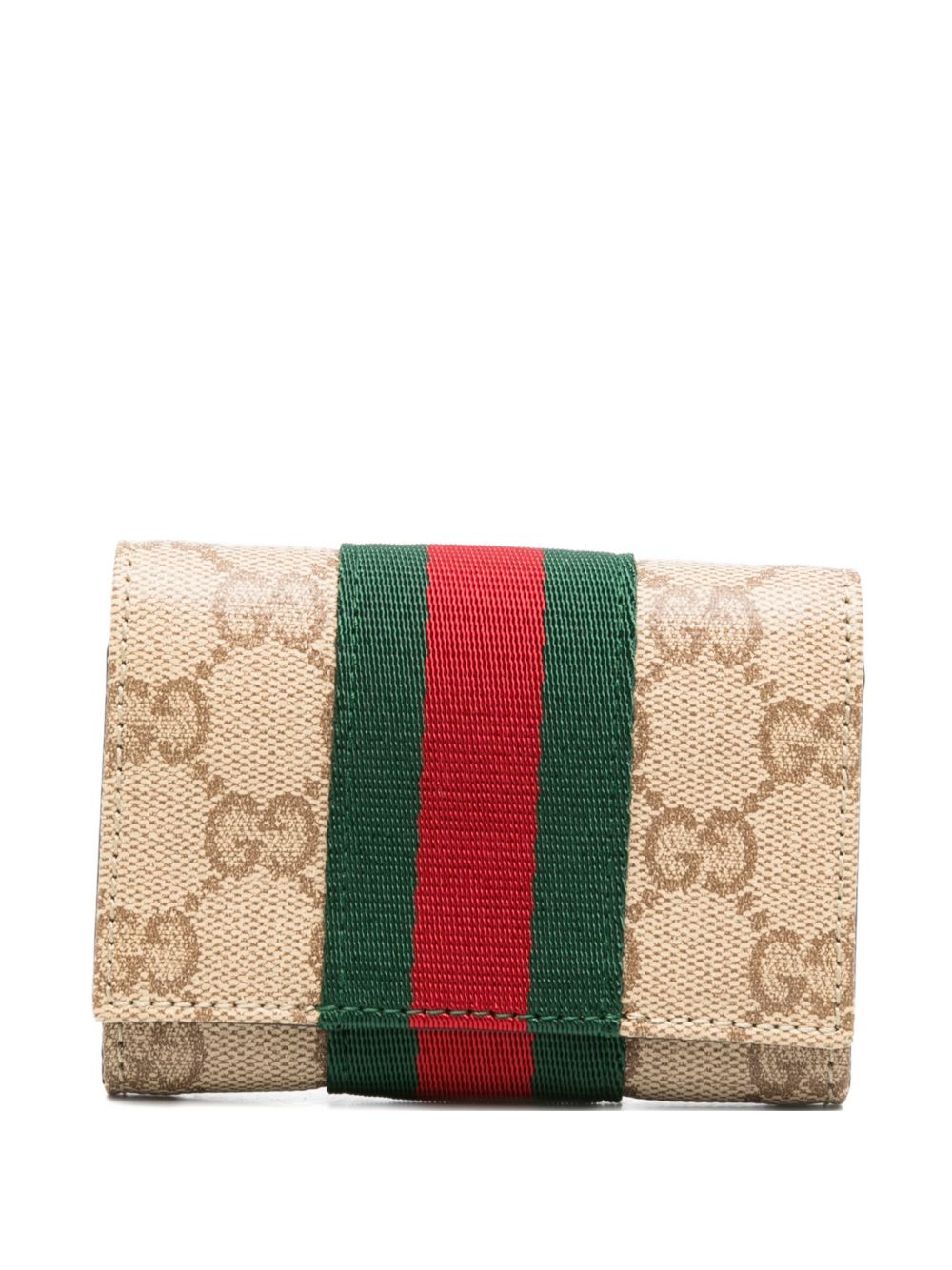 Gucci Women Web Detail Bifold Card Case GUCCI