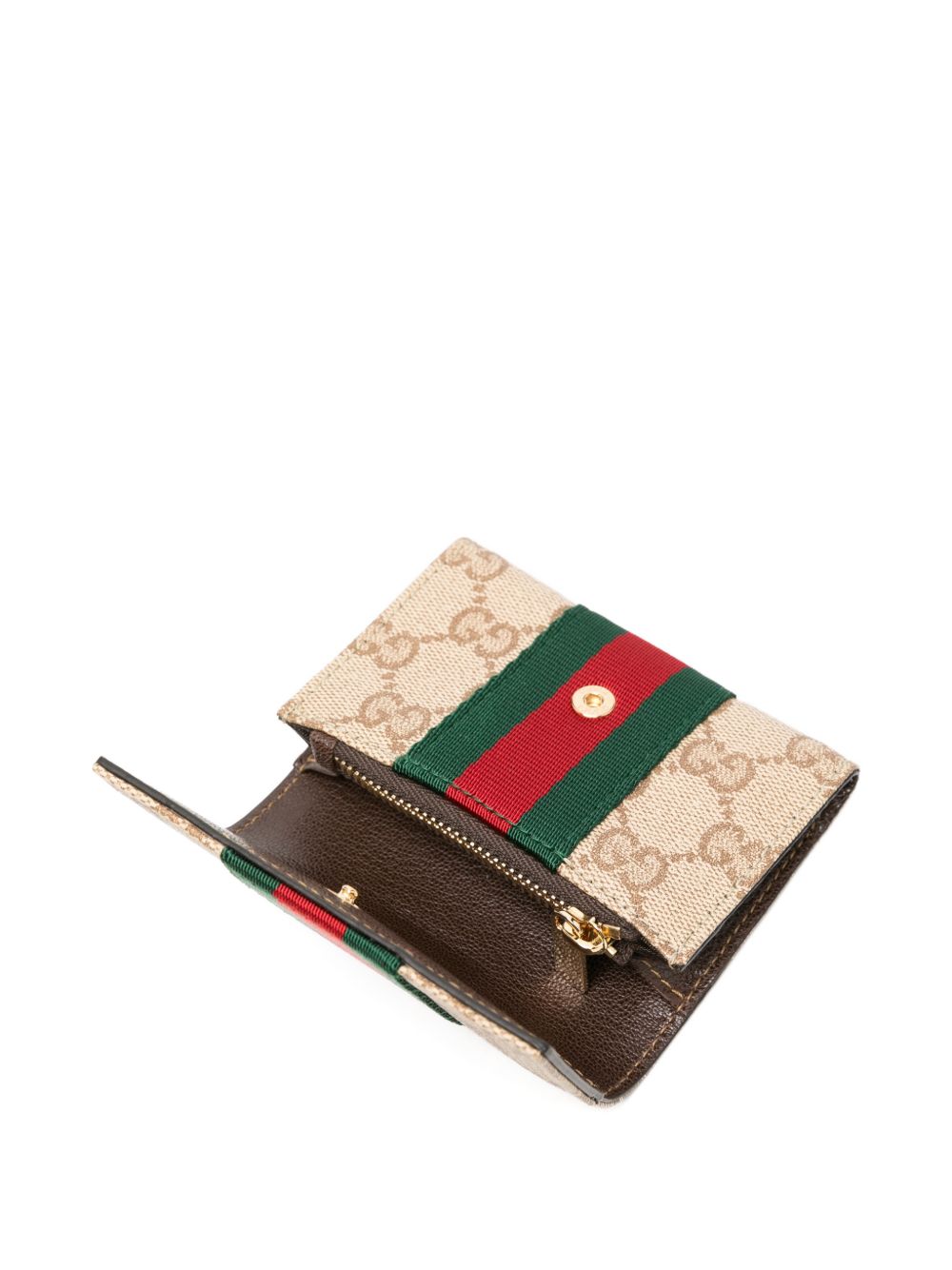 Gucci Women Web Detail Bifold Card Case GUCCI