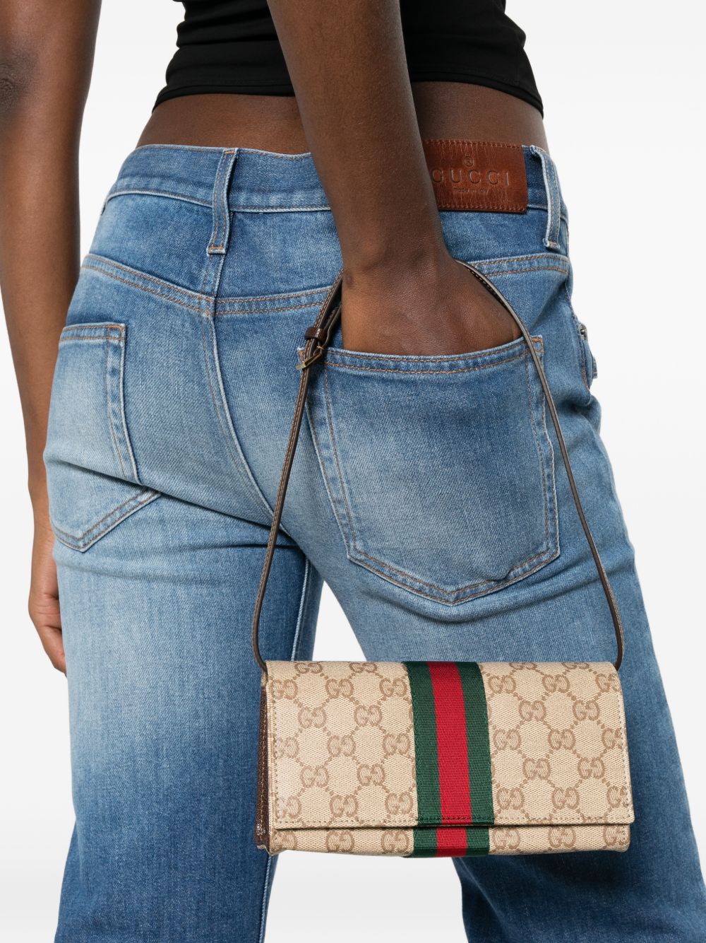 Gucci Women Web Detail Mini Pouch GUCCI