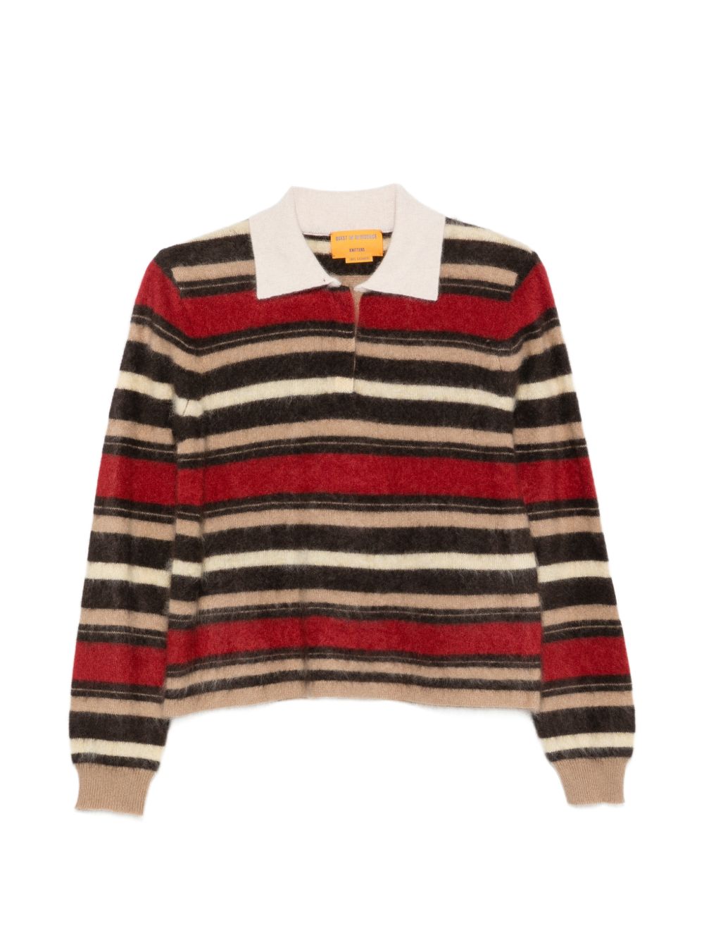 Guest In Residence Women Cashmere Striped Polo Shirt GUEST IN RESIDENCE