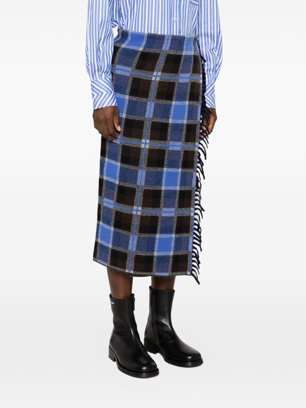 Guest In Residence Women Wool And Cashemre Tartan Skirt GUEST IN RESIDENCE
