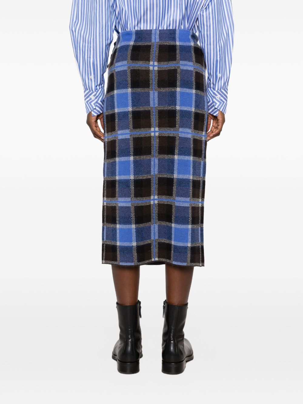 Guest In Residence Women Wool And Cashemre Tartan Skirt GUEST IN RESIDENCE