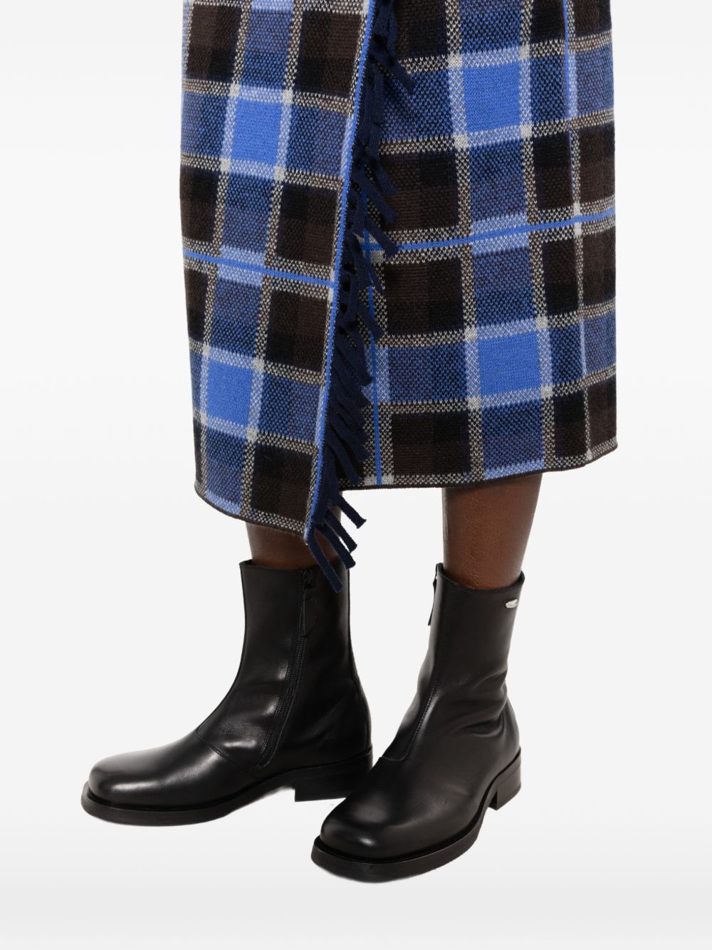 Guest In Residence Women Wool And Cashemre Tartan Skirt GUEST IN RESIDENCE