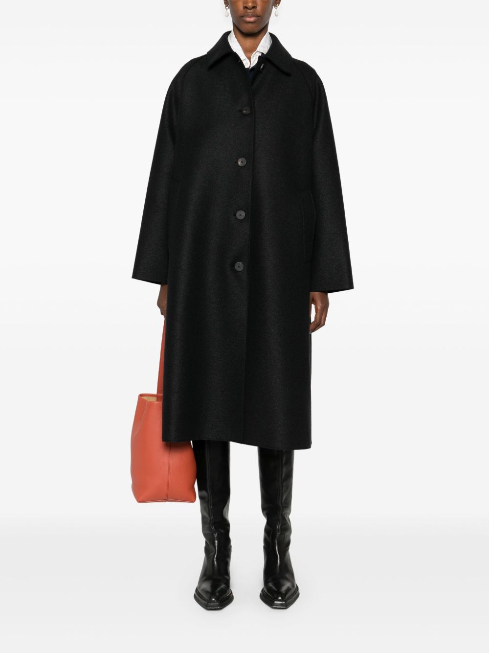 Harris Wharf London Women Wool Long Coat HARRIS WHARF LONDON