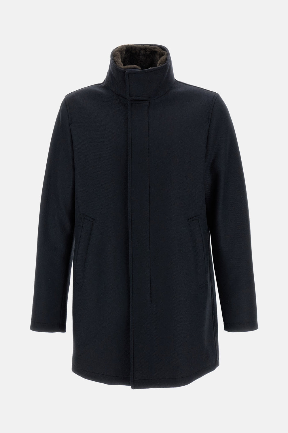 Herno Men Ecowool + Light Faux Fur Coat HERNO